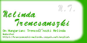 melinda trencsanszki business card